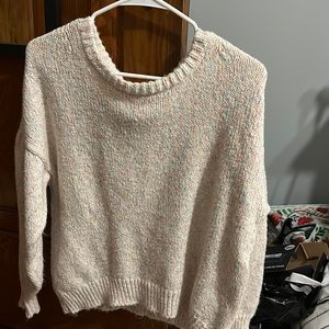 Color speckled sweater